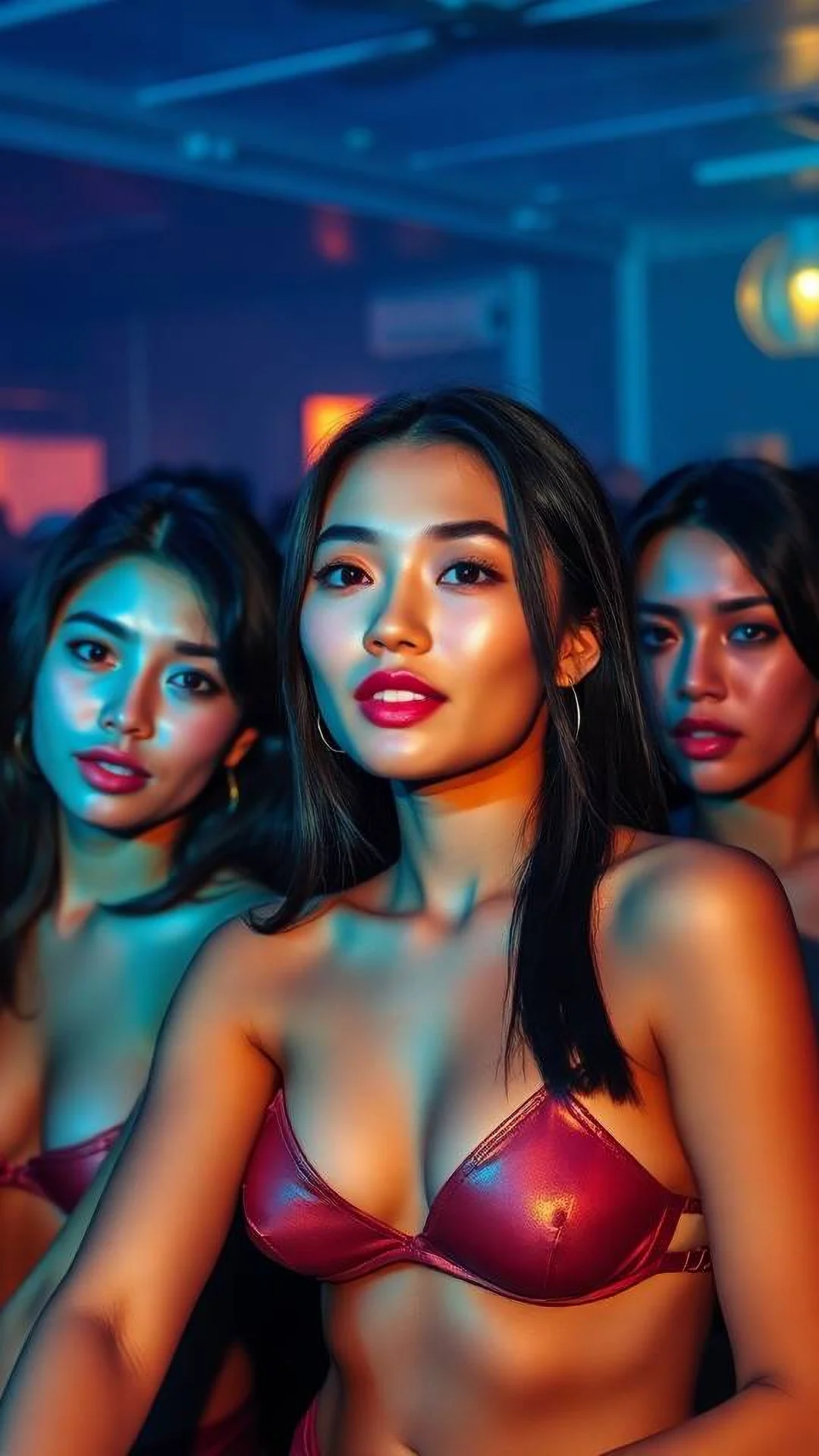 AI scene of women in a nightclub