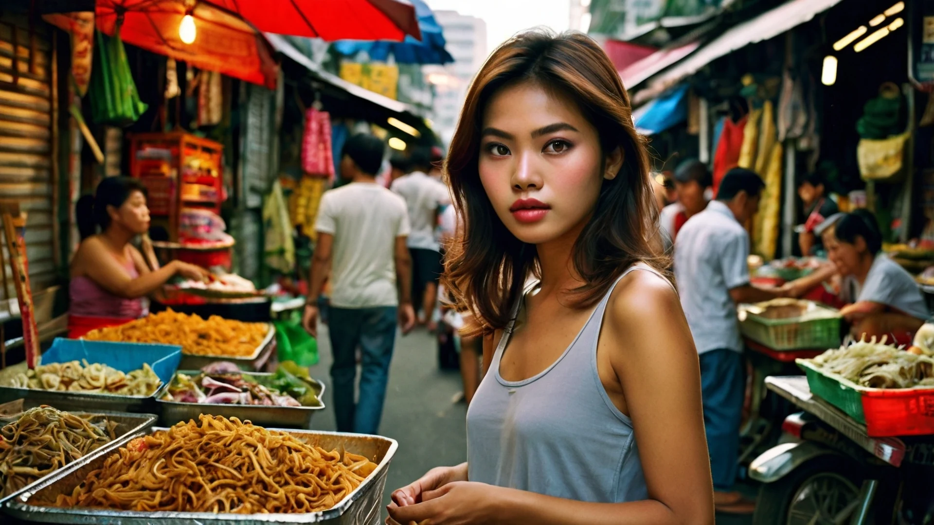 Leonardo_Kino_XL_A_busy_sidewalk_in_Bangkok_Thailand_lots_of_v_2